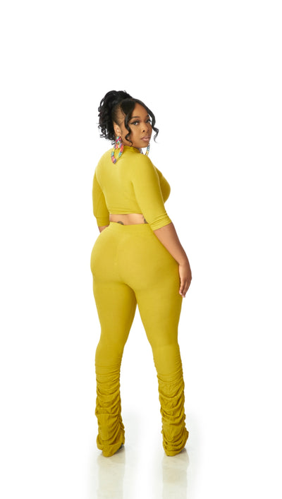Ribbed Baddie Set (Mustard)