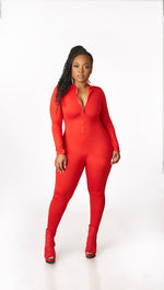 Body Zip Jumpsuit (Red)