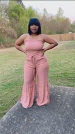 Hippie Palazzo Jumpsuit (Clay)