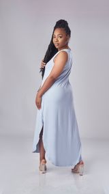 Comfy Vibe Dress (Ash Blue)