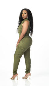 Cargo Flyy Jumpsuit (Olive)