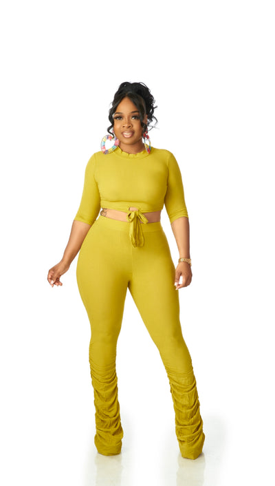 Ribbed Baddie Set (Mustard)
