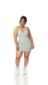 Halter Body Dress (Gray)