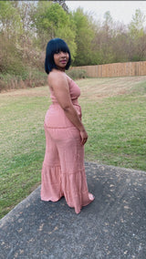 Hippie Palazzo Jumpsuit (Clay)